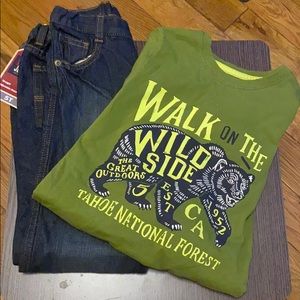 Boys Wrangler Jeans and H&M top.